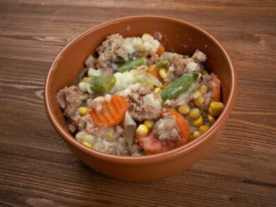 A bowl of traditional Chilean charquican