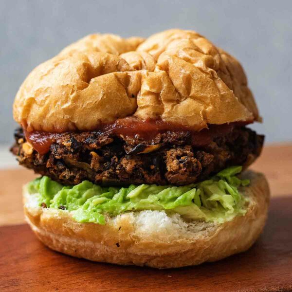 Vegan oyster mushroom burger